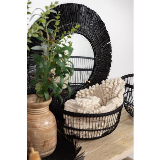 seagrass mirror black 60cm