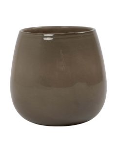 Vase Tove solid taupe h17,5 d18