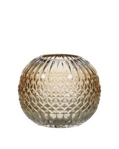 Amina Vase amber h11,5 d15cm