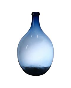 Elegant Luna Mouthblown Recycled Vase Blue H43 D29 