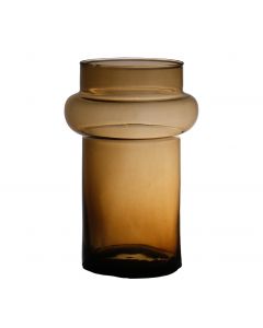 Lune mondgeblazen Recycled Vaas amber h25 d16 