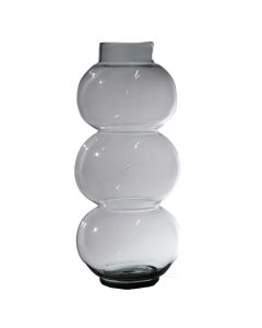 Round Trio Low Neck mundgeblasen Recycled Vase h40 d16 