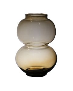 Round Duo mondgeblazen Recycled Vaas amber h25 d16 