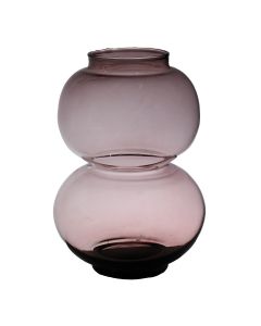 Round Duo mundgeblasen Recycled Vase lila h25 d16 
