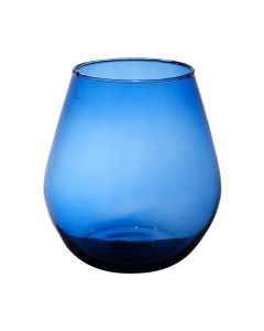 Billy mundgeblasen Recycled Vase blau h30 d25 