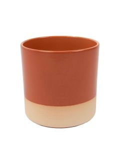 Cylinder Bloempot Keramiek Dip-Dye Terra h13 d13 