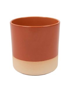 Cylinder Bloempot Keramiek Dip-Dye Terra h15 d15 