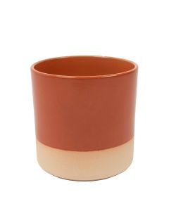Cylinder Blumentopf Keramik Dip-Dye Terra h10 d10