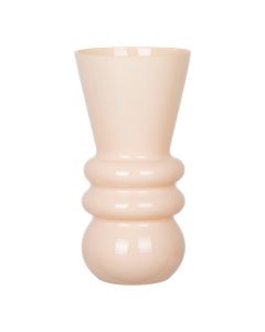 Vase double rim taupe h25 d13 cc