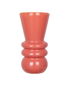 Vase double rim pink h25 d13 cc