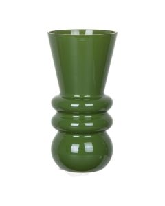 Vase double rim green h25 d13 cc