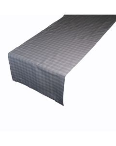 Levy Check Chemin de table gris 50x140cm 
