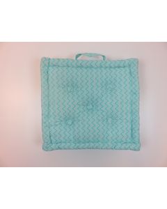 Fine Zigzag coussin de chaise bleu 40x40cm+8cm 