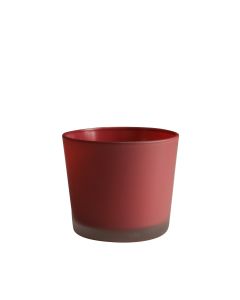 Conner Matt Bloempot glas bordeaux rood h9 d10 