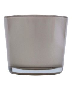 Conner Blumentopf Glas Metalloptik Silber h9 d10