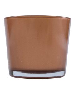 Conner Blumentopf Glas Metalloptik Bronze h12 d14,5
