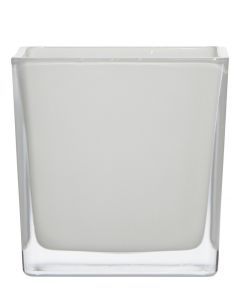 Regular Kubische Vase weiß 12x12x12cm 