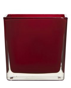 Regular Cubic Vase red 12x12x12cm 