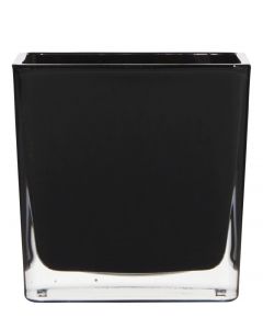 Regular Cubic Vase black 8x8x8cm 