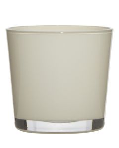 Conner Regular Blumentopf Glas cremefarben h12,5 d14,5 