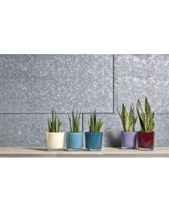 Display Conan Bloempot gekleurd blauw paars h13 d13 