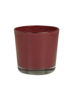 Conner Regular Blumentopf Glas bordeauxrot h16 d17 