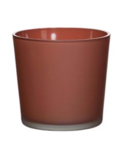 Conner Planter Glass matt red brown h11 d11,5 