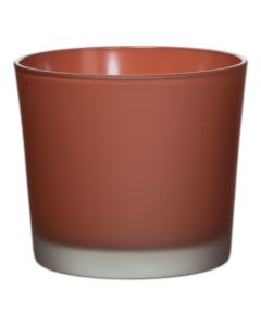 Conner Planter Glass matt red brown h12,5 d14,5 