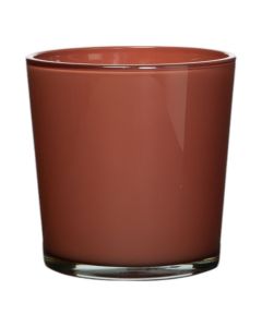 Conner Planter Glass regular red brown h19 d19 