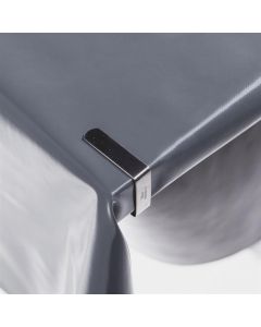 Tablecloth clamp Le RVS grijs 1x6x6 cm (set of 4)