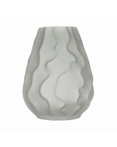Crinkle Belly Vase yellow h26 d21 