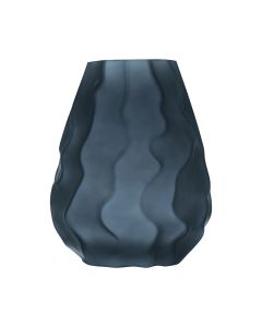 Crinkle Belly Vase grey h22 d17 