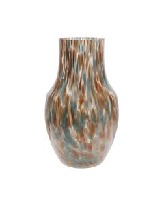 Leopard Vase multi or/brun/bleu h26 d18