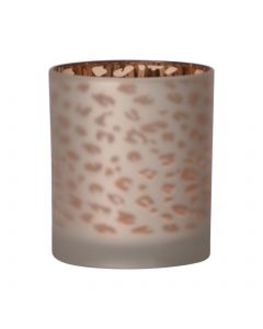 Leopard Matt Tealightholder gold h10 d9