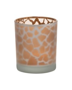 Giraffe Matt Theelichthouder goud h8 d7