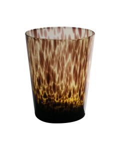 Leopard Mouthblown Tealightholder h13 d9