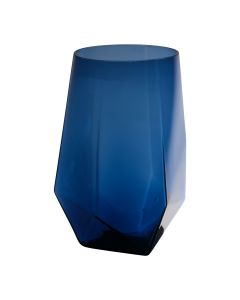 Hexagon Theelichthouder blauw h15,5 d10 
