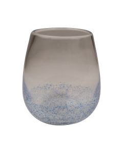 Speckle mundgeblasen Teelicht-Halter blau h12 b9