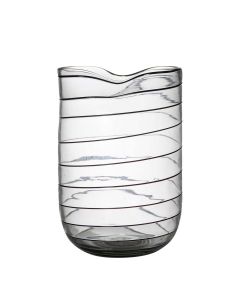 Selva Vase streifen schwarz h29,5 d20cm
