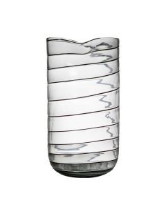 Selva Vase rayures noir h36,5 d19cm