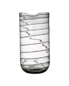 Selva Vase streifen schwarz h40 d20cm