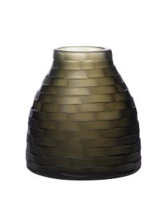 Giza Vase Sculpté vert gris h19 d18cm