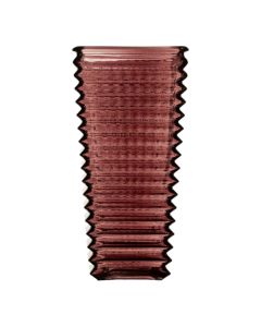 Vase cube line brown h27 d14x11