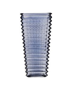 Vase cube line blue h27 d14x11