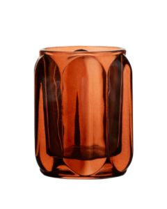 Tealightholder Vive heavy brown h9,5 d7,5