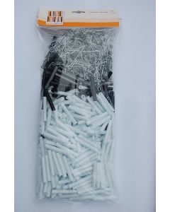 Uitbreidingsset 400 haken+hulzen Wit - zwart - zilver