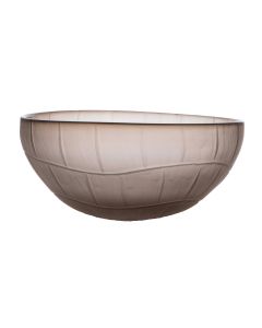 Krabi Vase Carved beige h11,5 d26