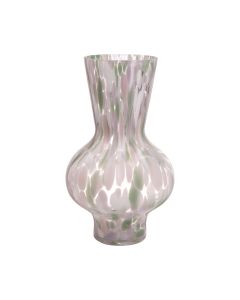 Leopard Dalia Vase lilac/mint h30 d18 