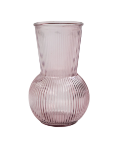 Tilly Vase ventre rose h18 d11 
