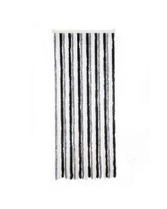 Chenille Stripe Wohnwagen Türvorhang Weiss/Grau 56x180cm 